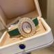 伯爵-PIAGET 全新高级珠宝系列,18K白金.玫瑰金,镶饰两圈马眼型切割美钻一圈22颗(约3.84克拉)-共44颗高级珠宝制作的一大挑战;钻石散发的耀眼光芒,皮带采用轻柔的缎面材质,与钻石造型形成优雅对比。原装尺寸31 X37 mm 伯爵-PIAGET 全新高级珠宝系列,18K白金.玫瑰金,镶饰两圈马眼型切割美钻一圈22颗(约3.84克拉)-共44颗高级珠宝制作的一大挑战;钻石散发的耀眼光芒,皮带采用轻柔的缎面材质,与钻石造型形成优雅对比。原装尺寸31 X37 mm