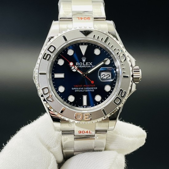 【DR Factory墙裂推荐】V2升级版 市场最高版本 Rolex劳.力士Yacht-Master超级进口904L游艇40毫米系列！1⃣️表带和表壳均为进口904钢铸造而成（打磨和抛光各个细节均非常细腻）手感十足.2⃣️圈口与正品一致的冲压下去（使之圈口与边缘无缝而且平整）3⃣️字面的颜色和放射纹工艺与正品基本一致[拳头][拳头][拳头]最强版904钢YM-游艇系列！DR Factory出品 必属精品 欢迎您的品鉴！