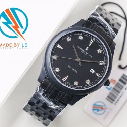 LS精品 江诗丹顿（Vacheron Constantin）赠送原装牛皮表带一条 最酷炫黑简约而典雅的316L精钢壳套搭载最新原装日本进口机械机芯（零返修）简约传承大师系列蓝宝石防刮镜面，原装针扣，塑造顶级完美腕表。绅士所拥有的标准尺寸40mm*1.1mm。高贵雅致及精美细腻的工艺！对完美的不懈追求。