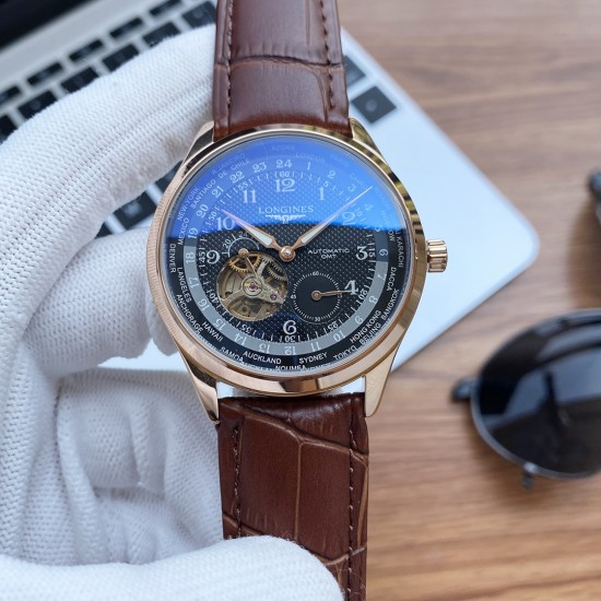 实物拍摄品牌：浪琴-LONGINES 类型：[酷]男士腕表表壳：316精钢（做工优质）表带：进口小牛皮/316精钢（两种可选）机芯：高级定制全自动机械机芯（走时稳定）玻璃：高级强化镀膜镜面尺寸：直径40mm，厚度12mm