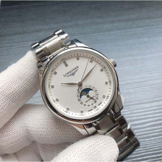 浪琴官网新品v2版本浪琴 LONGINES L33 名匠系列月相 市场上唯一一家官方1:1复刻版本，不惜成本[强]升级瑞机壳套字面，原装月相，区别市场普通版本 配置全自动机械机芯，316L精钢，蓝宝石镜面，尺寸39.5mm专柜同步，SJ出品让表又再次刷新高性价比的购表体验 三杰精致推荐男士机械腕表 SJ为你精心打造超真实实物图拍摄