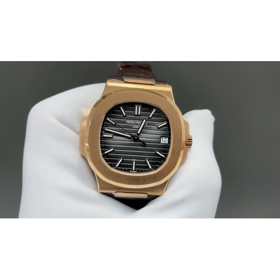 今日推荐百达翡丽 鹦鹉螺 5711 玫瑰金黑面 40mm 一体机 顶级品质 出货实拍✈️
