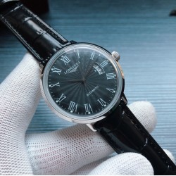 2019年度最新款 浪琴Longines  S8 全面出货！成功商务人士必备 锅盖型复古玻璃  压弯字面 百分之百超强防水  [咖啡][咖啡]品牌：浪琴 Longines 类型：[酷]男士腕表表壳：316精钢（做工优质）表带：进口小牛皮/简约针扣机芯：进口8215全自动机械机芯（走时稳定）玻璃：高级强化镀膜镜面尺寸：直径41mm，厚度12mm 三杰精致推荐男士机械腕表 SJ为你精心挑选超真实实物图拍摄