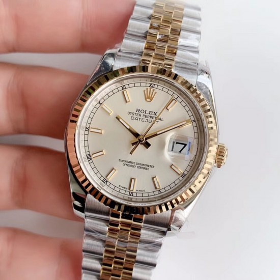 劳力士 ROLEX DATEJUST 日志型36mm系列腕表，搭载全自动机械机芯，精钢表带！