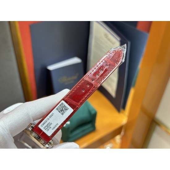 萧邦快乐钻36mm进口eta2892机械机芯进口美洲鳄鱼皮
