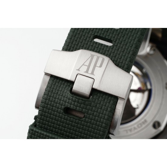 AP 爱彼 超级陶瓷甄品——皇家橡树离岸型26400系列腕表,采用全新的陶瓷材质锻造,质地轻 抗耐磨 不过敏 永不褪色。整表CNC级打磨 菱形表壳丝毫不割手,圈口拉丝呈自然一气呵成,每颗六角螺丝与表框皆处在同一平面,日历盘的TPE扩大效果与原版无异,纯手工填充的超强夜光不管颜色亦亮度均无限接近原版,符合人体工程学的微微可活动表带头粒佩戴更加舒适,搭载全新的定制版Cal.3126机芯 完美复刻了所有计时功能,夹板的红宝石更真 稳定性更强。整表分量与质感皆诚意满满! AP 爱彼 超级陶瓷甄品——皇家橡树离岸型26400系列腕表,采用全新的陶瓷材质锻造,质地轻 抗耐磨 不过敏 永不褪色。整表CNC级打磨 菱形表壳丝毫不割手,圈口拉丝呈自然一气呵成,每颗六角螺丝与表框皆处在同一平面,日历盘的TPE扩大效果与原版无异,纯手工填充的超强夜光不管颜色亦亮度均无限接近原版,符合人体工程学的微微可活动表带头粒佩戴更加舒适,搭载全新的定制版Cal.3126机芯 完美复刻了所有计时功能,夹板的红宝石更真 稳定性更强。整表分量与质感皆诚意满满!