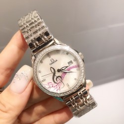 欧米加OMEGA女士腕表 进口石英机芯 316L精钢表壳 直径34mm厚8mm