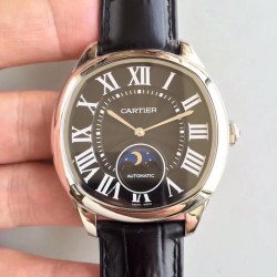 V3升级版台湾匠心，AF出品卡地亚DRIVE DE CARTIER月相系列 ，WGNM0003 尺寸41mm，搭载原装1904PS-MC机械机芯，耗尽8个月时间终于来到，以卓越造型成就经典，再添阳刚典雅篇章．卓尔不群的枕形线条利落大方，多切面尖晶石表冠，球状形兰宝石防炫镜面、兰宝石透视底．专业成就品质这就是复刻中的正品．