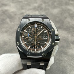 AUDEMARS PIGUET 爱彼 AP 皇家橡树离岸型 计时码表 26402CE.OO.A002CA.01 陶瓷表壳 钛合金按钮 双面蓝宝石镜面 3126机芯 陶瓷自动砣 橡胶表带 钛合金针扣 44mm JF厂出品 出货实拍