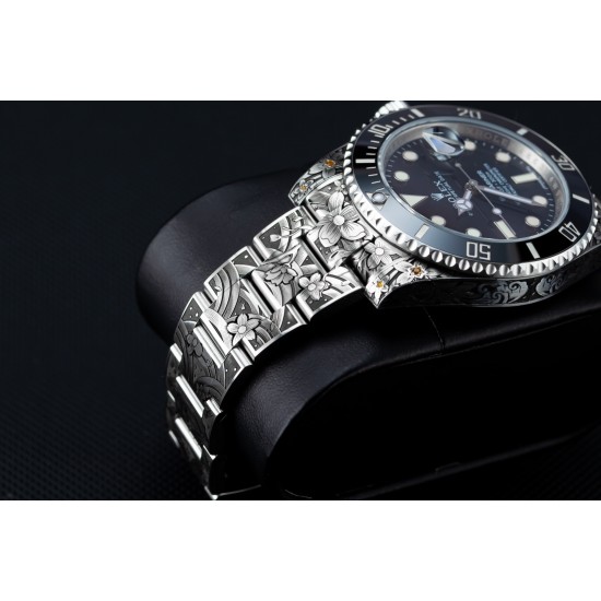 ROLEX劳力士水鬼搭配 纯手工雕花效果,仿佛枯燥的时间机器赋予了桀骜不羁的灵魂,真正的西装暴徒。一跃而起腾起的水花,将鲤鱼衬托得动感十足,寓意锦鲤化龙转运,势必风生水起。整表搭载最新版3135机芯,所有配件原厂互换。以最小的代价玩最酷的表,欢迎品鉴!!! ROLEX劳力士水鬼搭配 纯手工雕花效果,仿佛枯燥的时间机器赋予了桀骜不羁的灵魂,真正的西装暴徒。一跃而起腾起的水花,将鲤鱼衬托得动感十足,寓意锦鲤化龙转运,势必风生水起。整表搭载最新版3135机芯,所有配件原厂互换。以最小的代价玩最酷的表,欢迎品鉴!!!