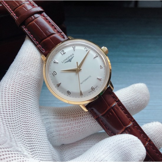 2019年度最新款 浪琴Longines  S8 全面出货！成功商务人士必备 锅盖型复古玻璃  压弯字面 百分之百超强防水  [咖啡][咖啡]品牌：浪琴 Longines 类型：[酷]男士腕表表壳：316精钢（做工优质）表带：进口小牛皮/简约针扣机芯：进口8215全自动机械机芯（走时稳定）玻璃：高级强化镀膜镜面尺寸：直径41mm，厚度12mm 三杰精致推荐男士机械腕表 SJ为你精心挑选超真实实物图拍摄