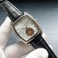 最新款飞轮系列爆款来袭 2020最新 百达菲丽-PATEK PHILIPPE S9 酒桶飞轮 精致做工。飞轮精品系列 商务男士腕表 机芯：自动机械 材质：316钢壳 牛皮皮带 原版扣子直径42mm厚度12mm 请认准独家品质 三杰精致推荐男士全自动机械机芯 SJ为你精心打造超真实实物图拍摄