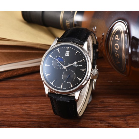 江诗丹顿(Vacheron Constantin)传承系列9位24时真日⭐️月星辰12位独特日历窗全面推出,成功商务人士必备,采用全自动进口机芯(零返修、零故障)顶级316精钢表壳,原装按扣 进口小牛皮,锅盖玻璃,做工一流,型男必备。送礼极佳,先下手为强! 江诗丹顿(Vacheron Constantin)传承系列9位24时真日⭐️月星辰12位独特日历窗全面推出,成功商务人士必备,采用全自动进口机芯(零返修、零故障)顶级316精钢表壳,原装按扣 进口小牛皮,锅盖玻璃,做工一流,型男必备。送礼极佳,先下手为强!