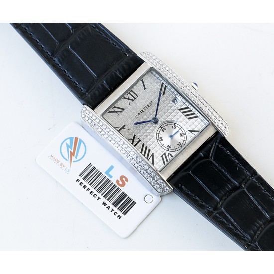 LS精品 2019年最新款卡地亚 CARTlER 坦克系列:满天星 环绕璀璨钻表盘 搭载进口全自动机芯Cal.1904-PS MC ET日期显示 鱼眼式双卜凸镜蓝宝石玻璃 进口意大利皮带 深度防水(尺寸44X34) LS精品 2019年最新款卡地亚 CARTlER 坦克系列:满天星 环绕璀璨钻表盘 搭载进口全自动机芯Cal.1904-PS MC ET日期显示 鱼眼式双卜凸镜蓝宝石玻璃 进口意大利皮带 深度防水(尺寸44X34)