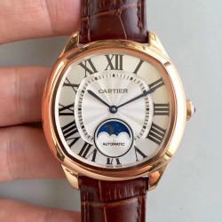 V3升级版台湾匠心，AF出品卡地亚DRIVE DE CARTIER月相系列 ，WGNM0003 尺寸41mm，搭载原装1904PS-MC机械机芯，耗尽8个月时间终于来到，以卓越造型成就经典，再添阳刚典雅篇章．卓尔不群的枕形线条利落大方，多切面尖晶石表冠，球状形兰宝石防炫镜面、兰宝石透视底．专业成就品质这就是复刻中的正品．