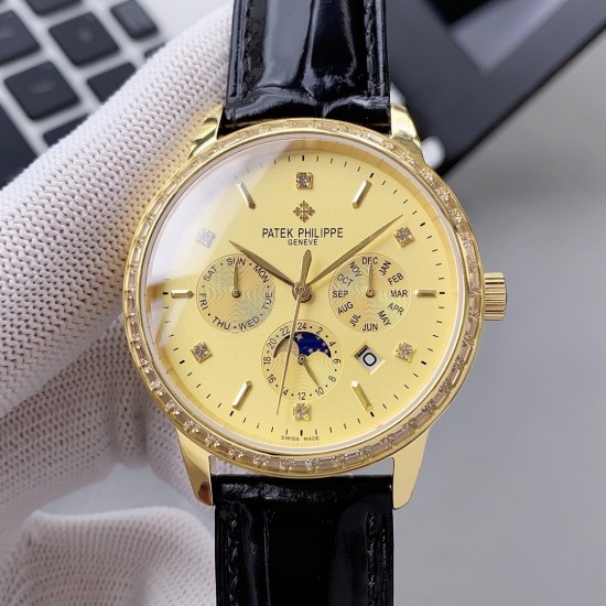 2020最新款式 百达翡丽 (实拍图)Patek Philippe 贵族的艺术品!搭配进口9100多功能机芯(0返修)功能(24小时,星期,星辰,月份)进口316精钢!搭配意大利进口小牛皮!原装折叠扣!尺寸42mm。耐磨防刮蓝宝石玻璃!超强防水50米!简约而不简单!你永远无法拥有一块百达翡丽,你只是在替你的后代保管他. ( 慎重承诺 : 产品实物光泽手感更佳精湛 字盘刻度栩栩如生 壳套工艺都是宗师级别轻身检验 加上新时代机器高技锻造 上手震撼尊贵非凡。你值得拥有!⚠️请认准独家品质 2020最新款式 百达翡丽 (实拍图)Patek Philippe 贵族的艺术品!搭配进口9100多功能机芯(0返修)功能(24小时,星期,星辰,月份)进口316精钢!搭配意大利进口小牛皮!原装折叠扣!尺寸42mm。耐磨防刮蓝宝石玻璃!超强防水50米!简约而不简单!你永远无法拥有一块百达翡丽,你只是在替你的后代保管他. ( 慎重承诺 : 产品实物光泽手感更佳精湛 字盘刻度栩栩如生 壳套工艺都是宗师级别轻身检验 加上新时代机器高技锻造 上手震撼尊贵非凡。你值得拥有!⚠️请认准独家品质