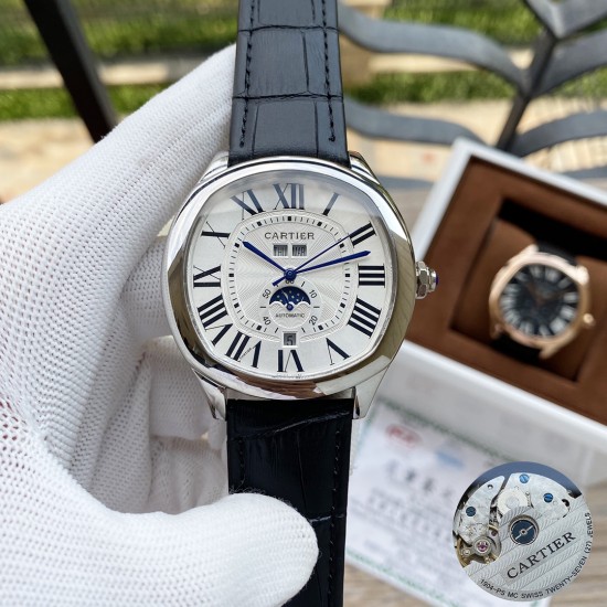 卡地亚 Cartier 精品男士腕表,多功能设计,技艺精湛,独具匠心,尊贵大气,绅士风范。采用全自动机械机芯,顶级316精钢表壳,进口小牛皮表带,矿物质超强镜面,尺寸43-13 卡地亚 Cartier 精品男士腕表,多功能设计,技艺精湛,独具匠心,尊贵大气,绅士风范。采用全自动机械机芯,顶级316精钢表壳,进口小牛皮表带,矿物质超强镜面,尺寸43-13