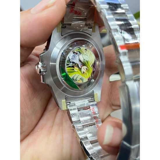 ROLEX 劳力士 GMT格林尼治型 尺寸40mm！精钢表壳表链，蓝宝石镜面，超级夜光，双向陶瓷旋转表圈，原装折叠扣！