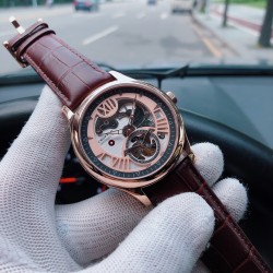 SJ出品 萧邦 Chopard X3 经典大明火珐琅表盘下搭载陀飞轮机芯 尺寸42mm*12mm 净化高清玻璃 头层小牛皮原装针扣 荣获瑞士官方天文台（COSC）认证和享负盛名的“日内瓦印记”（Poinon de Genve）品质徽号 三杰精致推荐男士机械腕表 SJ为你精心设计超真实实物图拍摄