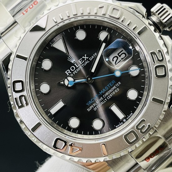 【DR Factory墙裂推荐】V2升级版 市场最高版本 Rolex劳.力士Yacht-Master超级进口904L游艇40毫米系列！1⃣️表带和表壳均为进口904钢铸造而成（打磨和抛光各个细节均非常细腻）手感十足.2⃣️圈口与正品一致的冲压下去（使之圈口与边缘无缝而且平整）3⃣️字面的颜色和放射纹工艺与正品基本一致[拳头][拳头][拳头]最强版904钢YM-游艇系列！DR Factory出品 必属精品 欢迎您的品鉴！