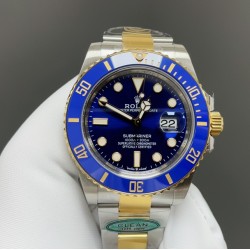 今日推荐劳力士 间金蓝水鬼 带NFC芯片感应保卡 41mm  3235机 顶级品质 出货实拍✈️