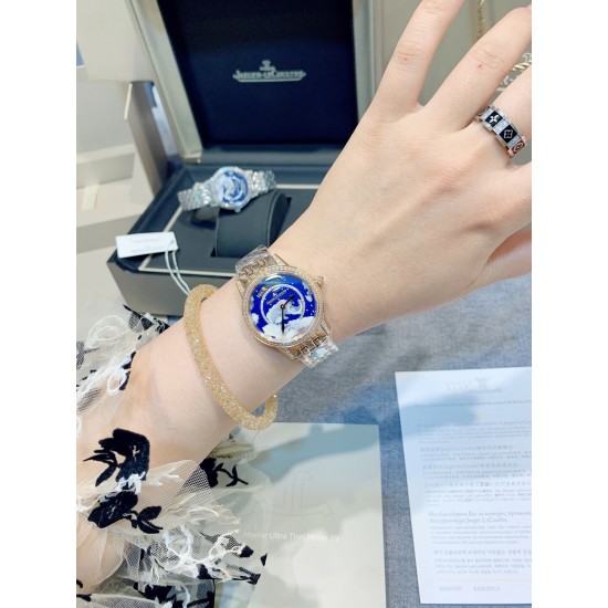 独家实拍,认准品质与细节女人的三大梦想之一,积家约会系列流星腕表 以珍稀工艺呈现变幻莫测的绚烂流星,蓝宝石玻璃,原装折叠扣!尺寸:33mm,厚10mm! 独家实拍,认准品质与细节女人的三大梦想之一,积家约会系列流星腕表 以珍稀工艺呈现变幻莫测的绚烂流星,蓝宝石玻璃,原装折叠扣!尺寸:33mm,厚10mm!
