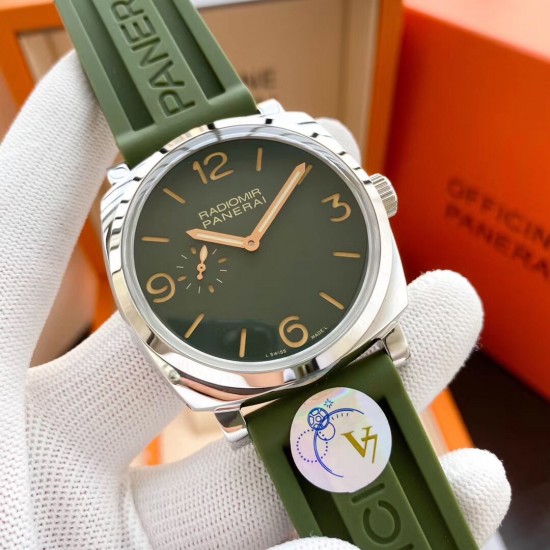 【高级定制V7版来货✈️】应潮而生,绿潮来袭⌚️沛纳海/PANERAI‼️ Radiomir镭得米尔系列腕表–45毫米搭载进口机械机芯,具有时针、分针和小秒盘显示功能。 【高级定制V7版来货✈️】应潮而生,绿潮来袭⌚️沛纳海/PANERAI‼️ Radiomir镭得米尔系列腕表–45毫米搭载进口机械机芯,具有时针、分针和小秒盘显示功能。