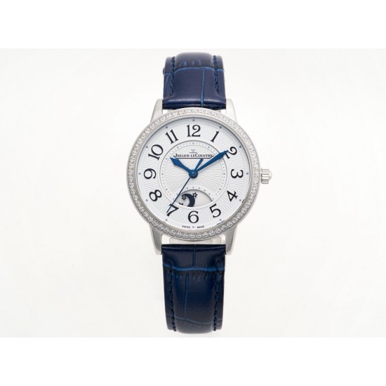 TW出品:积家约会系列自动机械图为女表 【尺寸】尺寸34mm 厚度10mm【机芯】搭载进口9015机改原装cal.898A自动上链机芯(不是加夹板)【表带】搭配进口意大利牛皮表带 【显示指针】顶级烧钢兰指针 具昼夜显示功能 TW出品:积家约会系列自动机械图为女表 【尺寸】尺寸34mm 厚度10mm【机芯】搭载进口9015机改原装cal.898A自动上链机芯(不是加夹板)【表带】搭配进口意大利牛皮表带 【显示指针】顶级烧钢兰指针 具昼夜显示功能