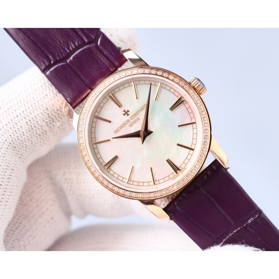 新款!江诗丹顿传袭超薄系列-Vacheron Constantin专为女神打造的,奢华时尚,采用进口316钢表壳,搭配原装进口9015机芯(0返修),天然蓝宝石玻璃镜面,直径33mm,超薄工艺7.8mm,超强防水30米,竹节纹进口小牛皮表带 新款!江诗丹顿传袭超薄系列-Vacheron Constantin专为女神打造的,奢华时尚,采用进口316钢表壳,搭配原装进口9015机芯(0返修),天然蓝宝石玻璃镜面,直径33mm,超薄工艺7.8mm,超强防水30米,竹节纹进口小牛皮表带