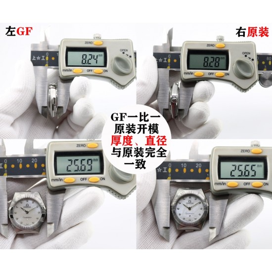 ️特价️ GF星座对比原装双11特价️一大波来袭,售完即罄! ️特价️【璀璨星空,女神同款】GF新款欧米茄第五代星座系列25mm瑞士石英女士腕表。整表经过了精致的打磨处理,表链的横向拉丝璀璨耀眼(白!亮!美!不是所有的不锈钢都叫精钢!),表壳及表链两侧倒角,经制表师们手工抛光打磨的边缘令腕表看起来更加精细!原版开模,上手无破绽!致力打造复刻界打磨最精致的星座,没有之一!(⚠️拆带方向看头粒背面箭头)G Factory,专注良心好品质! ️特价️ GF星座对比原装双11特价️一大波来袭,售完即罄! ️特价️【璀璨星空,女神同款】GF新款欧米茄第五代星座系列25mm瑞士石英女士腕表。整表经过了精致的打磨处理,表链的横向拉丝璀璨耀眼(白!亮!美!不是所有的不锈钢都叫精钢!),表壳及表链两侧倒角,经制表师们手工抛光打磨的边缘令腕表看起来更加精细!原版开模,上手无破绽!致力打造复刻界打磨最精致的星座,没有之一!(⚠️拆带方向看头粒背面箭头)G Factory,专注良心好品质!