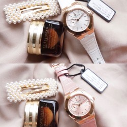 ★实拍 女神推荐款【Vacheron Constantin江诗丹顿】纵横四海系列OVERSEAS女款小号型【表壳】表径3610.8mm   质感细腻大方 84颗圆形切割施华洛水钻璀璨夺目  蓝宝石镜面永不刮花【表盘】大三针的设计 简约大方 旭日纹缎面拉丝的工艺处理 深邃优雅 18k金时标均带白色夜光涂层【机芯】CITIZEN8系列改Cal.5300机芯（机芯稳定零返修 ）后原装18k纳米镀金质摆陀【表带扣】半马其他十字三片折叠式表扣 进口牛皮表带越欣赏 越懂欣赏