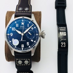 ZF Factory力作 市场最高版本 万.国IWC大飞小王子 骚蓝表盘腕表！1⃣️精钢表壳46毫米大表盘大把头！独有的个性风格！2⃣️蓝宝石防划痕镜面 3⃣️表盘刻度超强夜光 4⃣️搭载最新复刻原装动能显示机械机芯 5⃣️意大利小牛皮真皮表带原装折叠扣 ZF怒荐！您值得拥有！