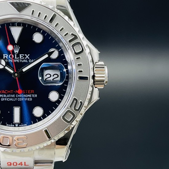 【DR Factory墙裂推荐】V2升级版 市场最高版本 Rolex劳.力士Yacht-Master超级进口904L游艇40毫米系列！1⃣️表带和表壳均为进口904钢铸造而成（打磨和抛光各个细节均非常细腻）手感十足.2⃣️圈口与正品一致的冲压下去（使之圈口与边缘无缝而且平整）3⃣️字面的颜色和放射纹工艺与正品基本一致[拳头][拳头][拳头]最强版904钢YM-游艇系列！DR Factory出品 必属精品 欢迎您的品鉴！