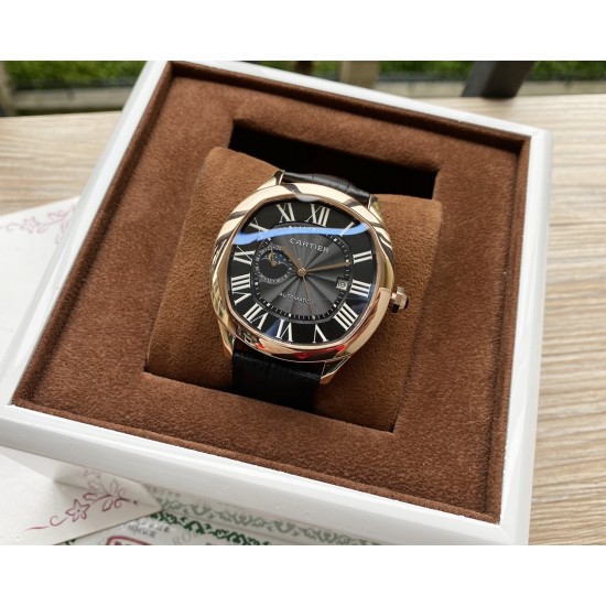 卡地亚 Cartier 精品男士腕表,独特九字位月相设计,技艺精湛,独具匠心,尊贵大气,绅士风范。采用全自动机械机芯,顶级316精钢表壳,进口小牛皮表带,矿物质超强镜面,尺寸42*12 卡地亚 Cartier 精品男士腕表,独特九字位月相设计,技艺精湛,独具匠心,尊贵大气,绅士风范。采用全自动机械机芯,顶级316精钢表壳,进口小牛皮表带,矿物质超强镜面,尺寸42*12