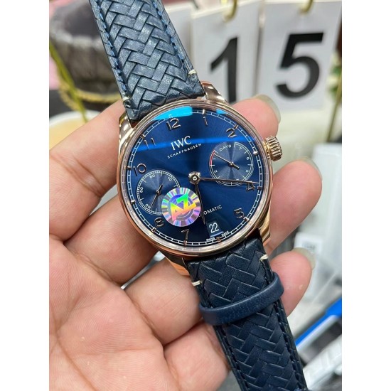 IWC 万国 葡萄牙七日链“编织表带”尺寸42mm，定制版机械机芯 ！