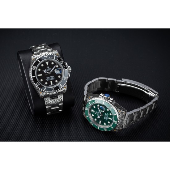 ROLEX劳力士水鬼搭配 纯手工雕花效果,仿佛枯燥的时间机器赋予了桀骜不羁的灵魂,真正的西装暴徒。一跃而起腾起的水花,将鲤鱼衬托得动感十足,寓意锦鲤化龙转运,势必风生水起。整表搭载最新版3135机芯,所有配件原厂互换。以最小的代价玩最酷的表,欢迎品鉴!!! ROLEX劳力士水鬼搭配 纯手工雕花效果,仿佛枯燥的时间机器赋予了桀骜不羁的灵魂,真正的西装暴徒。一跃而起腾起的水花,将鲤鱼衬托得动感十足,寓意锦鲤化龙转运,势必风生水起。整表搭载最新版3135机芯,所有配件原厂互换。以最小的代价玩最酷的表,欢迎品鉴!!!
