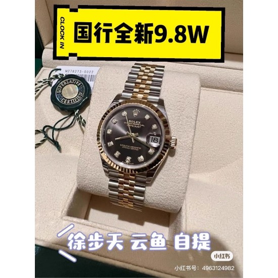 劳力士日志31mm“金灰”色！最靓的颜色搭配！上手效果！