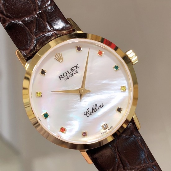 实拍 劳力士2020新品女性腕表 高级腕表ROLEX,一见倾心。劳力士切利尼女款奢华版惊艳上市,表面镶嵌12颗施洛华世奇彩钻,蕴意生命多姿多彩。表盘32尺寸,适配所有女神的手腕。手表搭载进口9015机芯,厚度仅为8毫米,足够薄,让您佩戴更舒适! 实拍 劳力士2020新品女性腕表 高级腕表ROLEX,一见倾心。劳力士切利尼女款奢华版惊艳上市,表面镶嵌12颗施洛华世奇彩钻,蕴意生命多姿多彩。表盘32尺寸,适配所有女神的手腕。手表搭载进口9015机芯,厚度仅为8毫米,足够薄,让您佩戴更舒适!