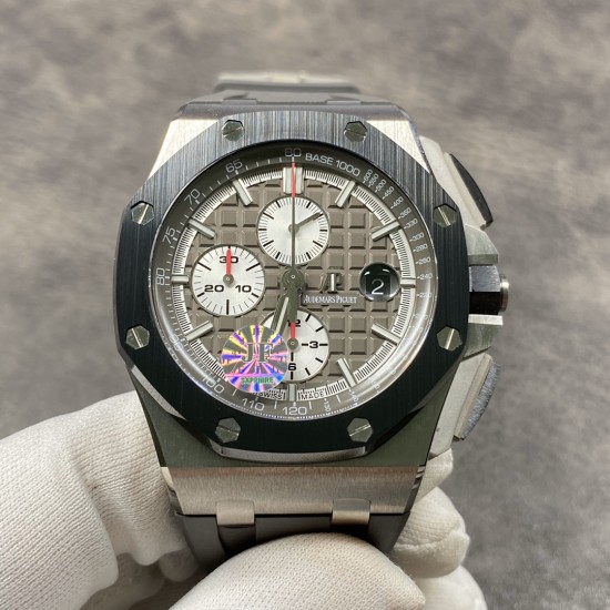 AUDEMARS PIGUET 爱彼 AP 皇家橡树离岸型 大熊猫计时码表 26400SO.OO.A002CA.01 精钢表壳 陶瓷表圈 钛合金按钮 双面蓝宝石镜面 3126机芯 橡胶表带 精钢针扣 44mm JF厂出品!出货实拍 AUDEMARS PIGUET 爱彼 AP 皇家橡树离岸型 大熊猫计时码表 26400SO.OO.A002CA.01 精钢表壳 陶瓷表圈 钛合金按钮 双面蓝宝石镜面 3126机芯 橡胶表带 精钢针扣 44mm JF厂出品!出货实拍