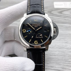 沛纳海 PAM001321 系列：LUMINOR 款式：全自动机械，47毫米，男士材料：精钢机芯出产厂商：沛纳海机芯 类型：全自动机械瑞士机芯 厚度：5.3毫米摆轮：Glucydur平衡摆轮振频：21600每小时振荡次数 避震：Incabloc避震宝石数：21个零件数：160 （高端瑞士机芯，零返修）