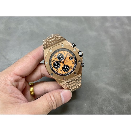 APF厂爱彼26470 26170皇家橡树离岸系列42mm,钢带版封顶之作,独家原装工艺松动头粒,打破市面钢带无法松动头粒的壁垒,实现原装工艺,让钢带也可以更加贴合手腕.搭载3126计时机芯。 APF厂爱彼26470 26170皇家橡树离岸系列42mm,钢带版封顶之作,独家原装工艺松动头粒,打破市面钢带无法松动头粒的壁垒,实现原装工艺,让钢带也可以更加贴合手腕.搭载3126计时机芯。