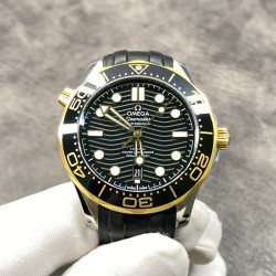 【VS出品】欧米茄 海马300M 316精钢材质打造！间黄金胶带款！8800机 42MM！出货实拍