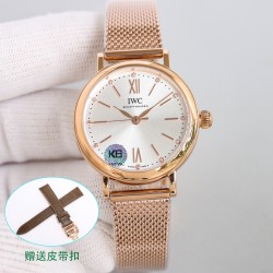 赠送表带「TW.Factory」新品推出IWC万国表柏涛菲诺自动腕表34mm系列1 壳套尺寸34mm/9.5mm采用316精钢材质打磨，每个壳套全程CNC处理所有细节达到完美2 采用日本9015机芯，经过本厂严格把控 调试 达到零返修稳定性3 采用瑞士蓝宝石镜面 通透明亮4 字面采用简洁的条丁罗马钻设计呈现出精致典雅之感优雅大方之作，达到1:15:表带搭配意大利小牛皮皮质柔软细腻:有五种颜色可选(绿色，蓝色，粉色，深棕，冰蓝)TW品质