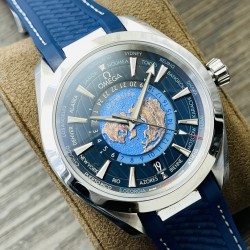【OM Factory2024墙裂推荐】 欧米茄海马系列43MM直径 220.10.43.22.03.001欧米茄世界时腕表激光烧蚀蓝色海洋，陆地浮雕勾勒，24小时hesalite水晶环。辽阔世界尽在掌握，于方寸之间伴您开启环球之旅！OM Factory匠心力作 欢迎各位表友品鉴！