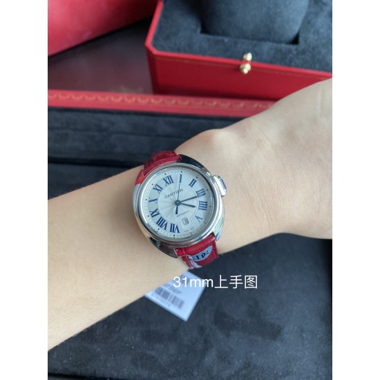 DR卡地亚钥匙系列 腕表保留了卡地亚的经典设计:阿拉伯数字时标和剑形蓝钢指针,形似钥匙的表冠顶端镶嵌一颗蓝宝石,雕纹表盘上带有太阳纹饰,6点钟位置为日期显示窗口,腕表搭配鳄鱼皮表带,进口自动机械机芯,316精钢表壳,31毫米尺寸,使用鲍鱼壳形,经典的设计辨识度很,并且适合任何场合佩戴,是一款性价比很高的腕表! DR卡地亚钥匙系列 腕表保留了卡地亚的经典设计:阿拉伯数字时标和剑形蓝钢指针,形似钥匙的表冠顶端镶嵌一颗蓝宝石,雕纹表盘上带有太阳纹饰,6点钟位置为日期显示窗口,腕表搭配鳄鱼皮表带,进口自动机械机芯,316精钢表壳,31毫米尺寸,使用鲍鱼壳形,经典的设计辨识度很,并且适合任何场合佩戴,是一款性价比很高的腕表!