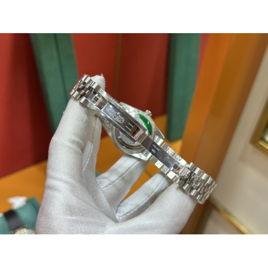 劳力士铅灰色日志31mm316L精钢材质进口全自动机械机芯