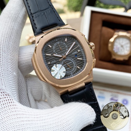 百达翡丽 Patek Philippe 鹦鹉螺系列,精品男士腕表,多功能设计,技艺精湛,独具匠心,尊贵大气,绅士风范。采用全自动机械机芯,顶级316精钢表壳,进口小牛皮表带,矿物质超强镜面,尺寸43-13 百达翡丽 Patek Philippe 鹦鹉螺系列,精品男士腕表,多功能设计,技艺精湛,独具匠心,尊贵大气,绅士风范。采用全自动机械机芯,顶级316精钢表壳,进口小牛皮表带,矿物质超强镜面,尺寸43-13