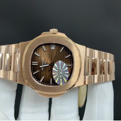 今日推荐百达翡丽 鹦鹉螺5711 玫瑰金咖 40mm Cal.324机 顶级品质 出货实拍✈️