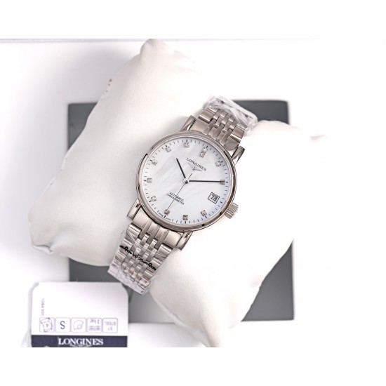 浪琴-Longines博雅系列女表,简约时尚 商务休闲最佳搭档。天然贝母面,国产天津机械/进口西铁城机械,精钢壳套,蓝宝石镜面。直径33mm 厚度11mm 浪琴-Longines博雅系列女表,简约时尚 商务休闲最佳搭档。天然贝母面,国产天津机械/进口西铁城机械,精钢壳套,蓝宝石镜面。直径33mm 厚度11mm