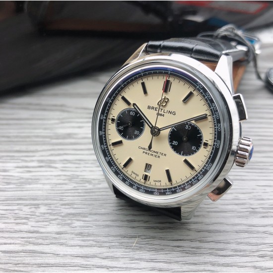 GF 大厂高端狠货 新品 百年灵 BREITLING R6璞雅B01计时腕表Premier B01 Chronograph (吴彦祖同款)材质: 316L精钢直径: 42毫米厚度: 13.65毫米表镜: 锅盖弧面蓝宝石,双面防眩处理表底: 旋入式精钢,透明蓝宝石表冠: 非旋入式,双密封垫机芯:Asia-7750机芯 大厂出品,复刻首选 GF 大厂高端狠货 新品 百年灵 BREITLING R6璞雅B01计时腕表Premier B01 Chronograph (吴彦祖同款)材质: 316L精钢直径: 42毫米厚度: 13.65毫米表镜: 锅盖弧面蓝宝石,双面防眩处理表底: 旋入式精钢,透明蓝宝石表冠: 非旋入式,双密封垫机芯:Asia-7750机芯 大厂出品,复刻首选